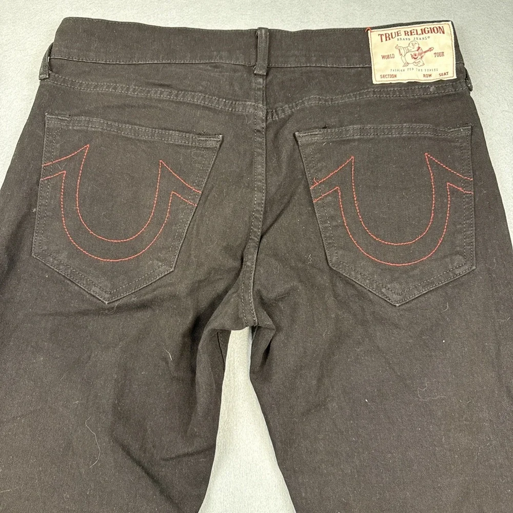 True Religion Jeans World Tour Men's 32 Geno Relaxed Slim Black Zip Button